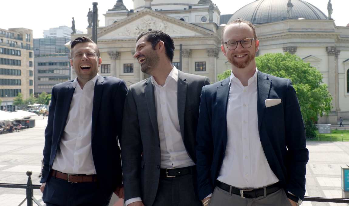 Die geschäftsführenden Gesellschafter Roman Schapiro, Patrick Jacobi und Julien Walter